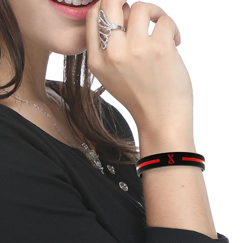 

Firefighter Line Silicone Bracelet Bracelet-Axe Red Line American Flag Accessories, Gifts, Firefighter Jewelry 1PC