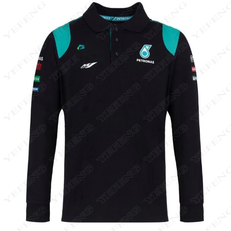

NEW 2021 Season Petronas Printed For Yamaha POLO Shirt Ractory Racing Team Motocross Clothing Long Sleeve T-Shirt