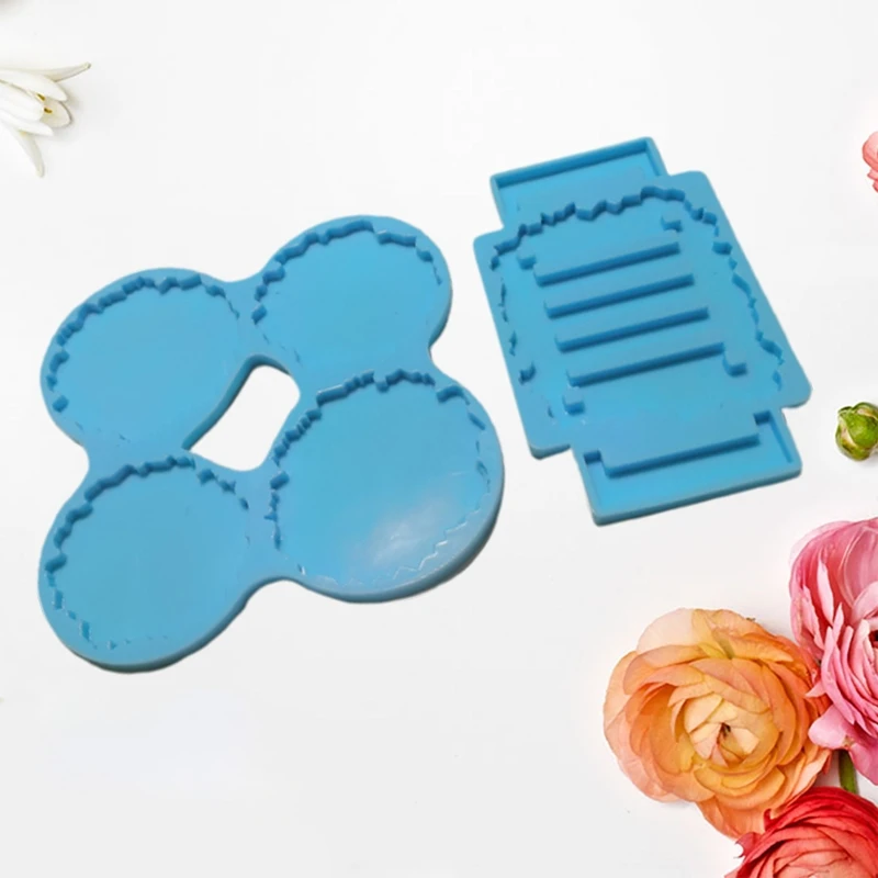 

Coaster+Stand Epoxy Resin Mold Set Cup Mat+Holder Silicone Mould DIY Crafts Decorations Making Tools Kit