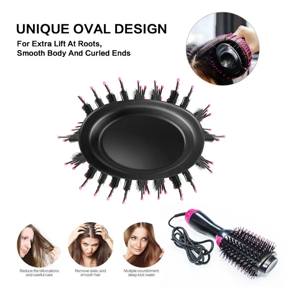 

One Step Dryer Brush Combs Volumizer Blower Hot Cold Air Straightening Curling 3-in-1 Brushes Smooth Frizz Ionic Hair Fluffy