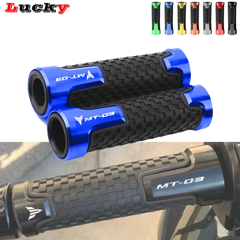 

Hot Deals 7/8" 22mm Universal Motorcycle Handle Handlebar Hand Bar Grip For Yamaha MT03 MT-03 MT 03 Accessories With Logo MT03