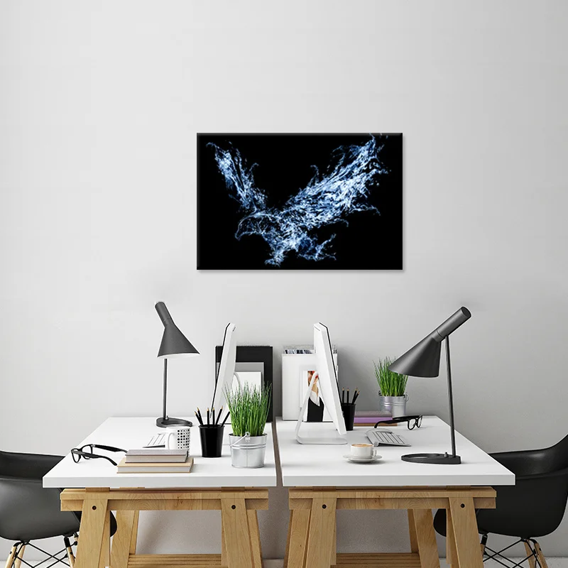 Абстрактный холст настенное искусство американский Орел с акварелью стильная