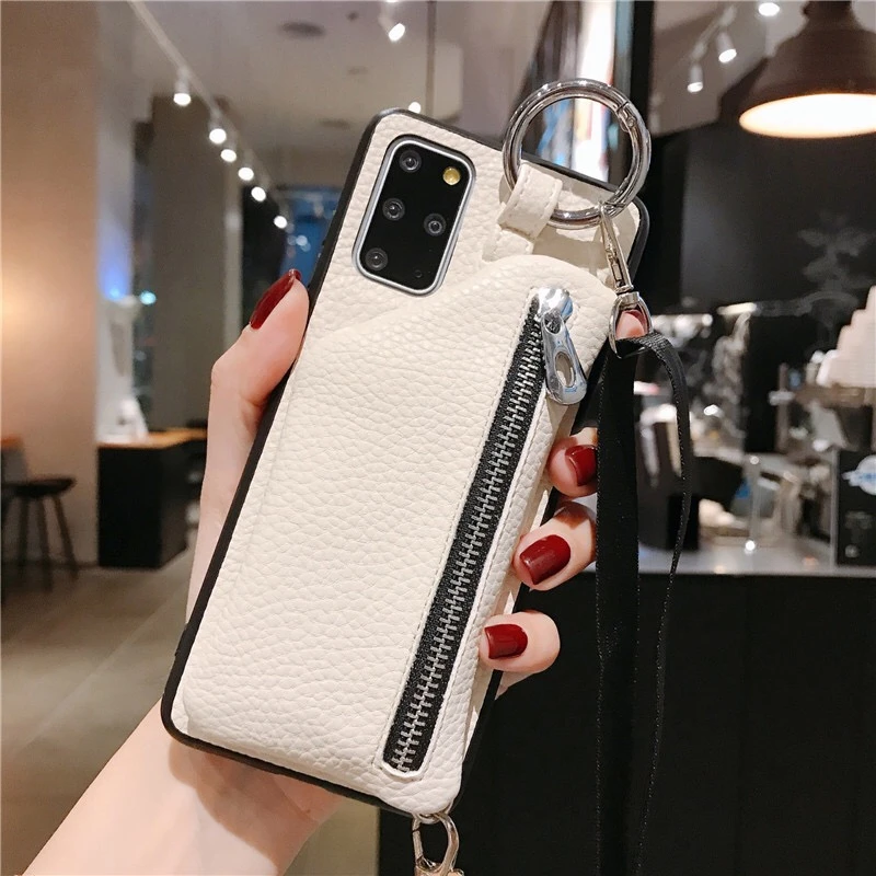 Роскошная кожаная сумка через плечо чехол-кошелек для наушников чехол телефона