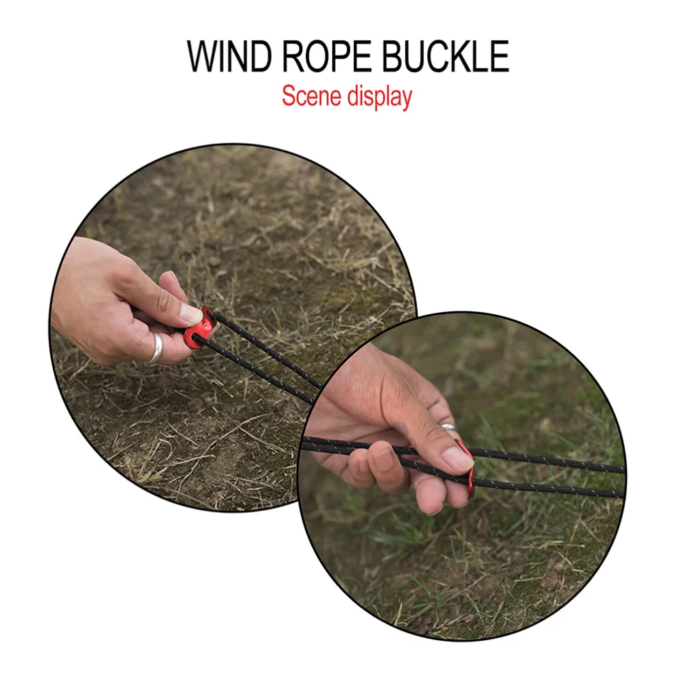 

40 Pcs Outdoor Camping Tent Wind Rope Buckles Aluminum Alloy Cord Buckles