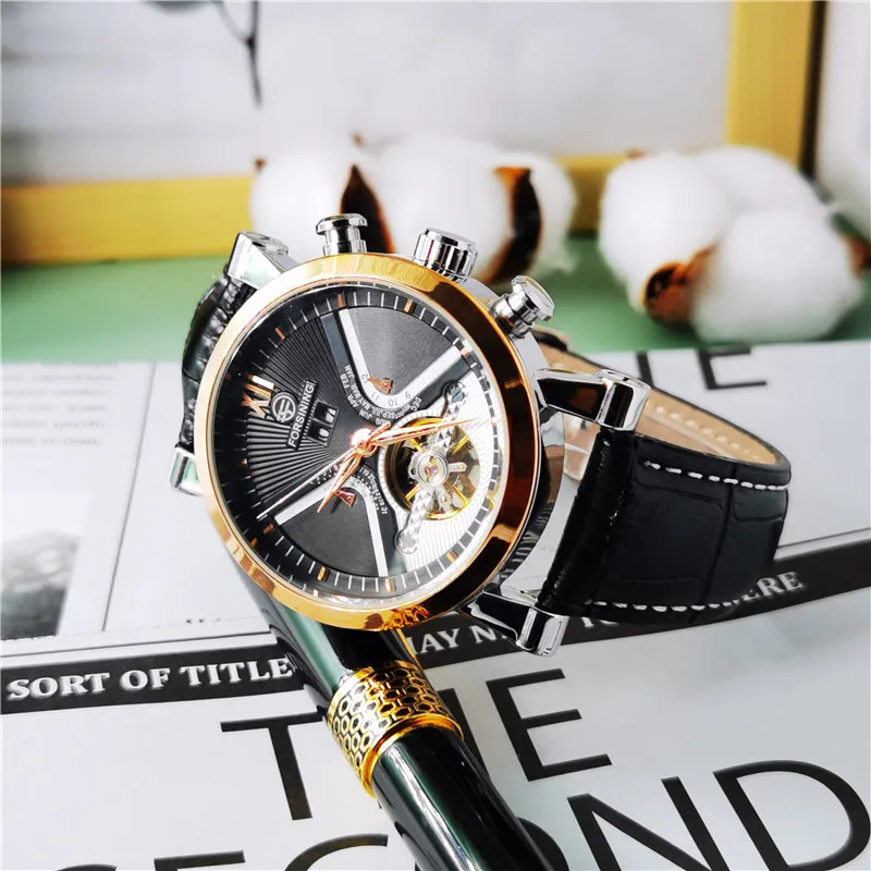 Часы наручные FORSINING Мужские автоматические Классические брендовые роскошные