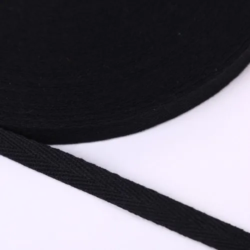 3 Black 1 см 2 см Разноцветные елочные ленты хлопок тканая лента шитье оверлок ткань ремень DIY Аксессуары 3 метра - Цвет: 3 Black