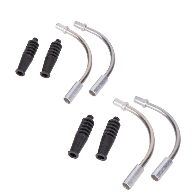 2 pairs Ztto MTB горный велосипед Тормозная Лапша для V-Brake направляющая труба Аксессуары для велосипеда кабельная направляющая сгибающаяся брошь трубка из алюминиевого сплава - Цвет: 2 pairs
