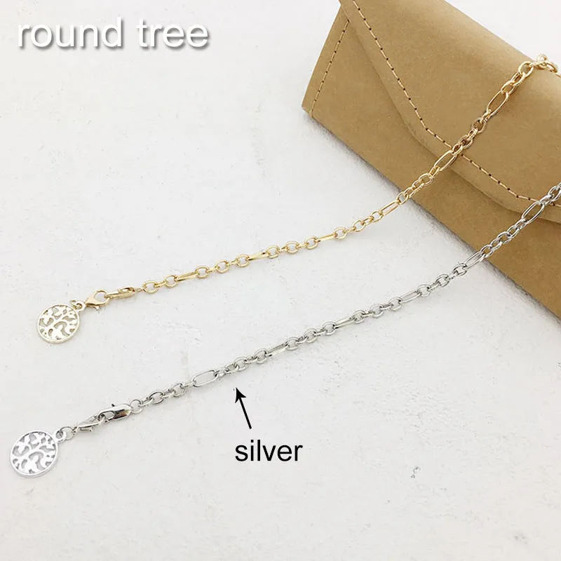 round tree silver Винтажные цепочки для солнцезащитных очков, женские и мужские жемчужные цепочки для очков из нержавеющей стали, ремешок на шею, цепочка для очков с бусинами для чтения - Цвет: round tree silver