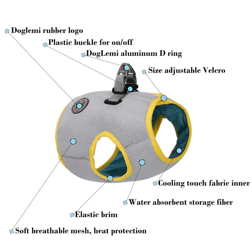 Летний охлаждающий жилет для собак одежда ремень регулируемый сетчатый пальто