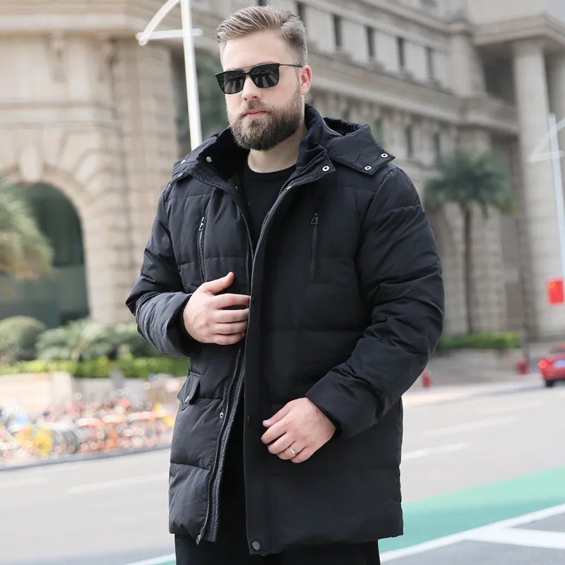 Мужская зимняя куртка большого размера 9XL 10XL с капюшоном парка Теплая Куртка на груди с двойным карманом на молнии зеленая куртка