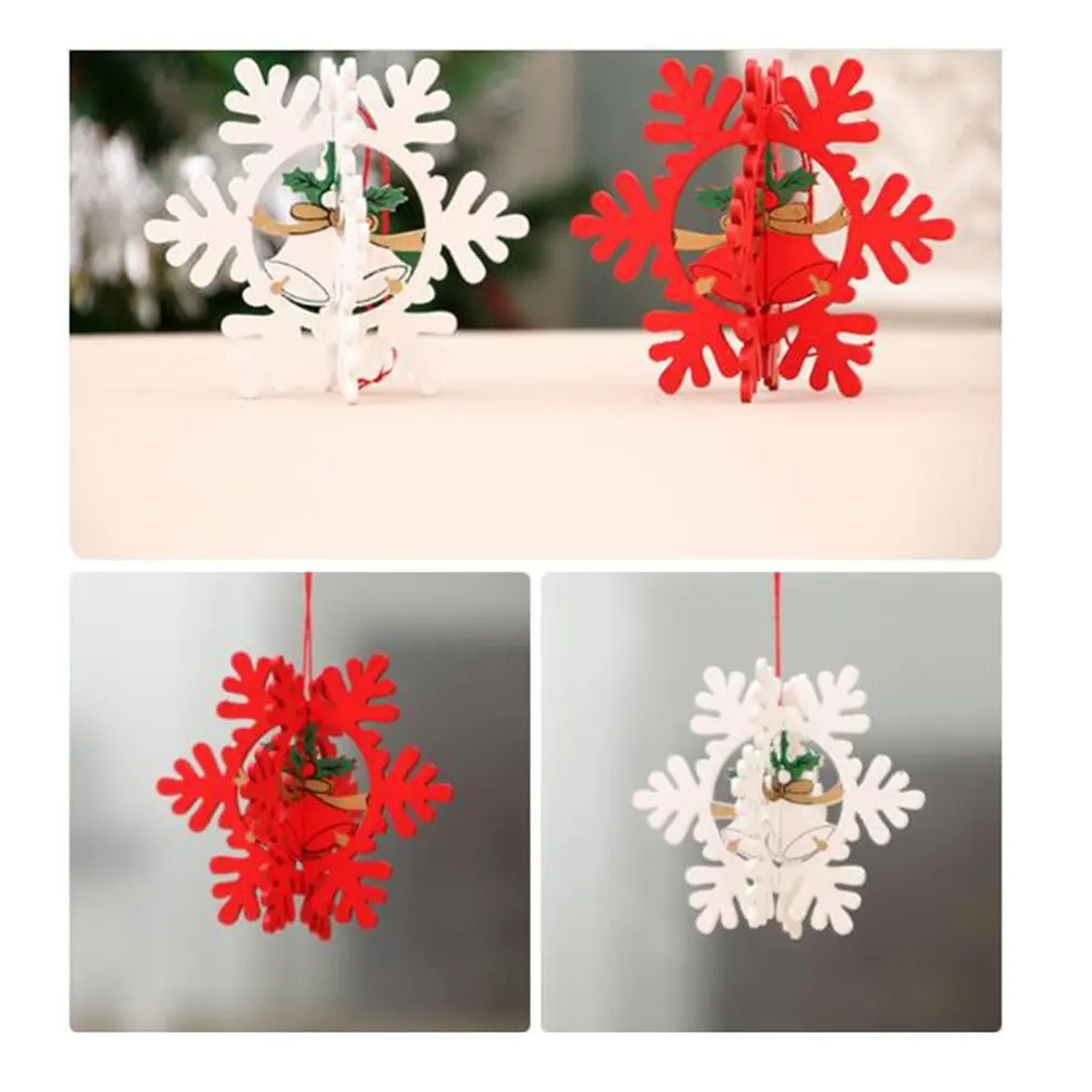 Деревянный Рождественский полый кулон рождественские украшения Рождественская