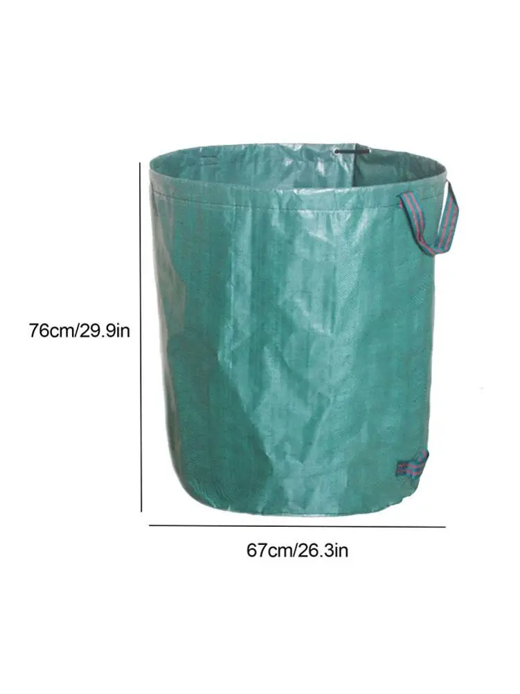 

272 Liters 2pcs Portable Large Garden Woven Bag Waste Refuse Rubbish Grass Recycling Weight Limit Of 50KGs Flexible Plastic Band