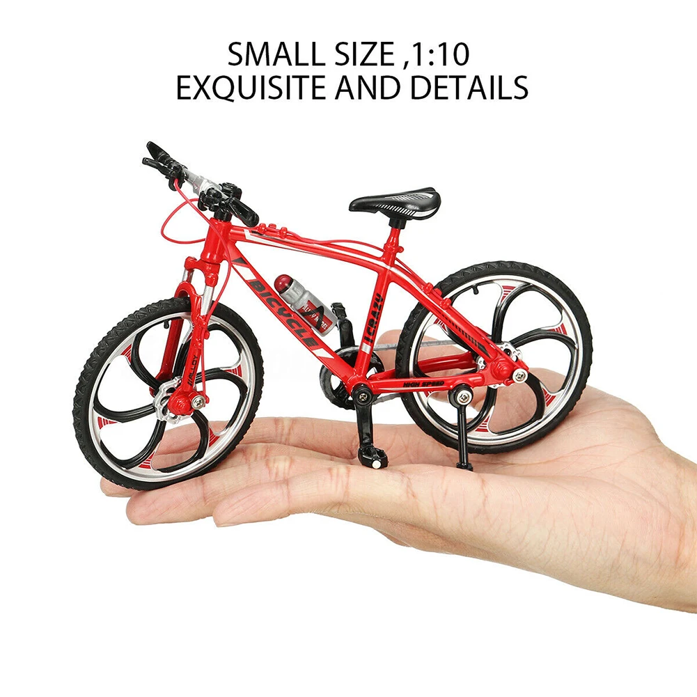 

1:10 Ornament Boys Office Accessories Living Room Diecast Bicycle Miniature Finger Racing Children Toy Bike Model Collections