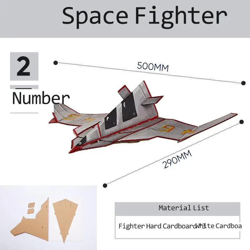 

Space Fighter Hand DIY Craft Kits Children's Production Material Package Kindergarten Creative Art Puzzle Toys For Handmade