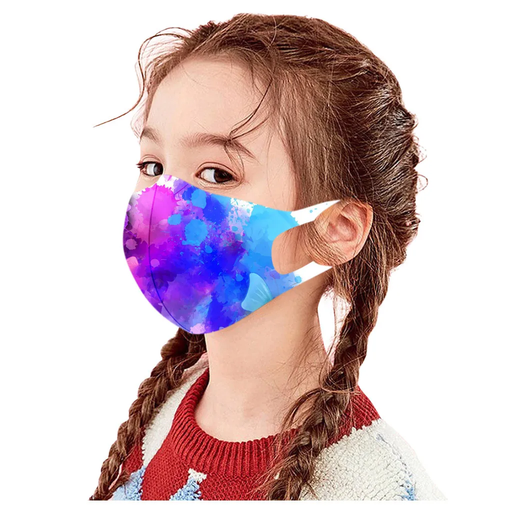 1 шт. детская многоразовая Ветрозащитная маска для лица с принтом | Безопасность и