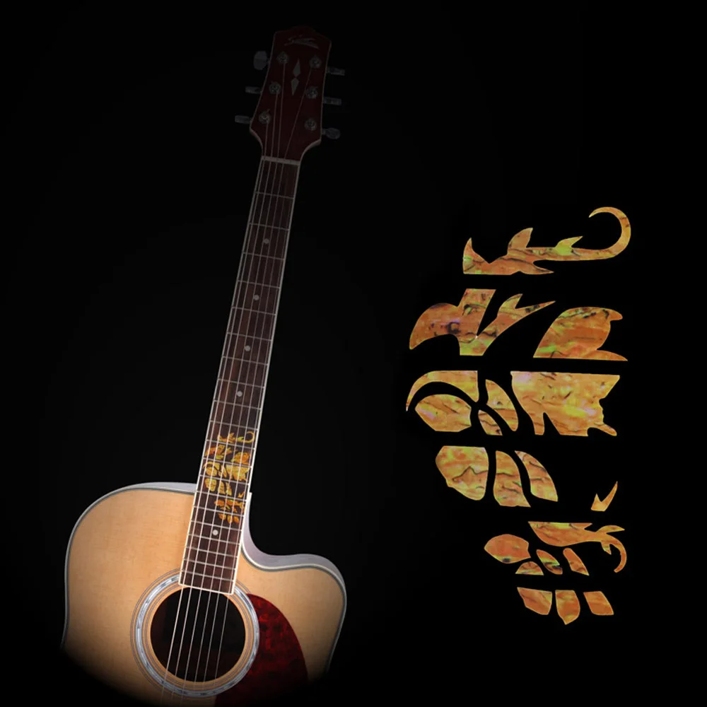 Гитара инкрустация наклейки гриф маркеры бабочка цветок Форма Очень тонкий для