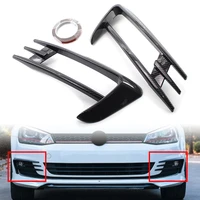 2pcs carbon fiber abs car styling front bumper fog light lamp eyebrow wind knife cover for vw golf 7 mk7 2014 2015 2016 2017