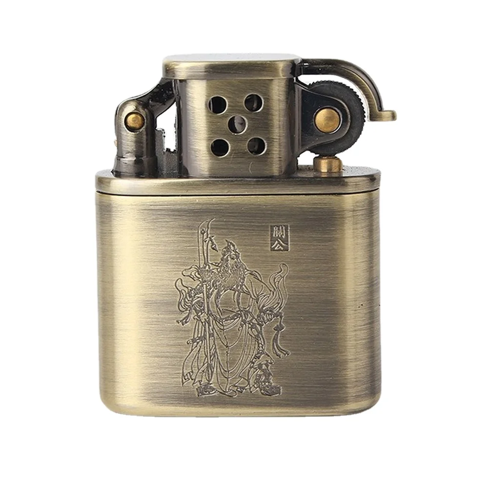 

Guan Yu Kerosene Lighter Grinding Wheel Pink Fmale Lighter Smoking for Weed Girl Flint Vintage Old Style Retro Windproof Lighter