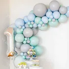 Воздушный шар из латекса, цвет синий, Тиффани, комплект гирлянды