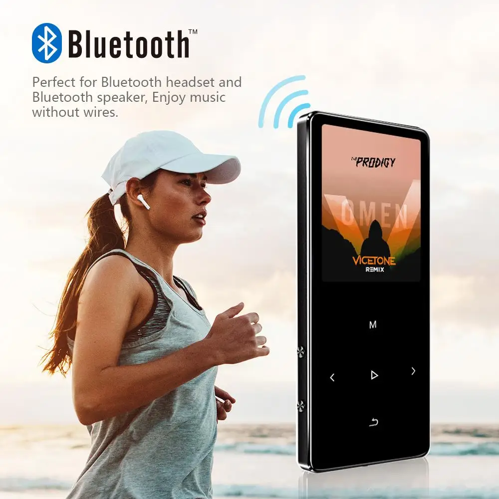 Bluetooth MP3-плеер Hifi металлический портативный музыкальный плеер с Fm-радио Запись