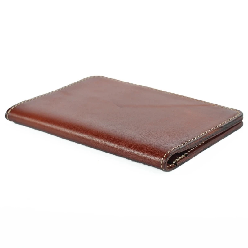 Обложка для паспорта ручной работы винтажный растительного дубления зажим