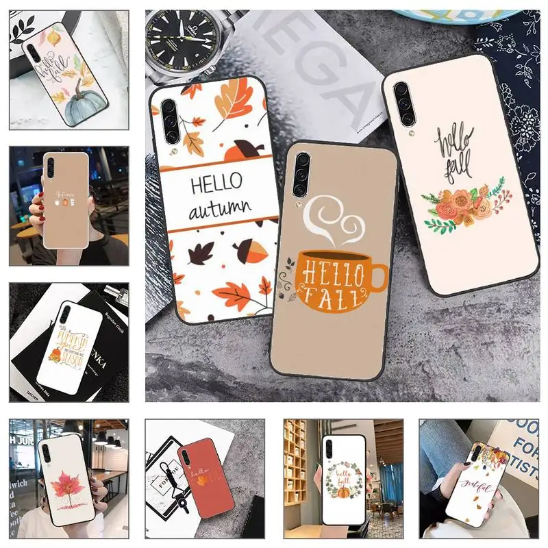 

Pumpkin happy autumn fall Phone Case For Samsung galaxy A S note 10 7 8 9 20 30 31 40 50 51 70 71 21 s ultra plus