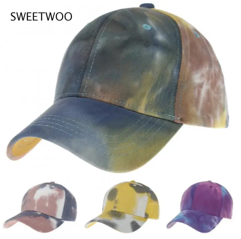 2021 New Women baseball climbing cap Tie-dye female hat Summer Autumn outdoor shade sports hats size adjustable Fashion Sun Viso