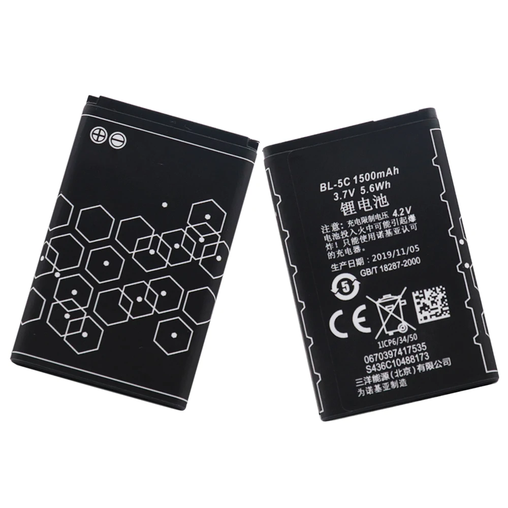Высококачественная BL5C1500mAh литиевая фотобатарея BL5C Замена для телефона 6680 6681 6682