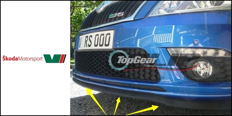 Дефлектор для губ бампера Skoda Citigo передний спойлер юбка TopGear Friends тюнинга