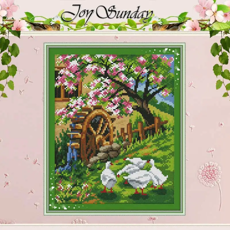 

The Spring Garden Patterns Counted Cross Stitch 11CT 14CT Cross Stitch Set Wholesale Cross-stitch Kits Embroidery Needlework
