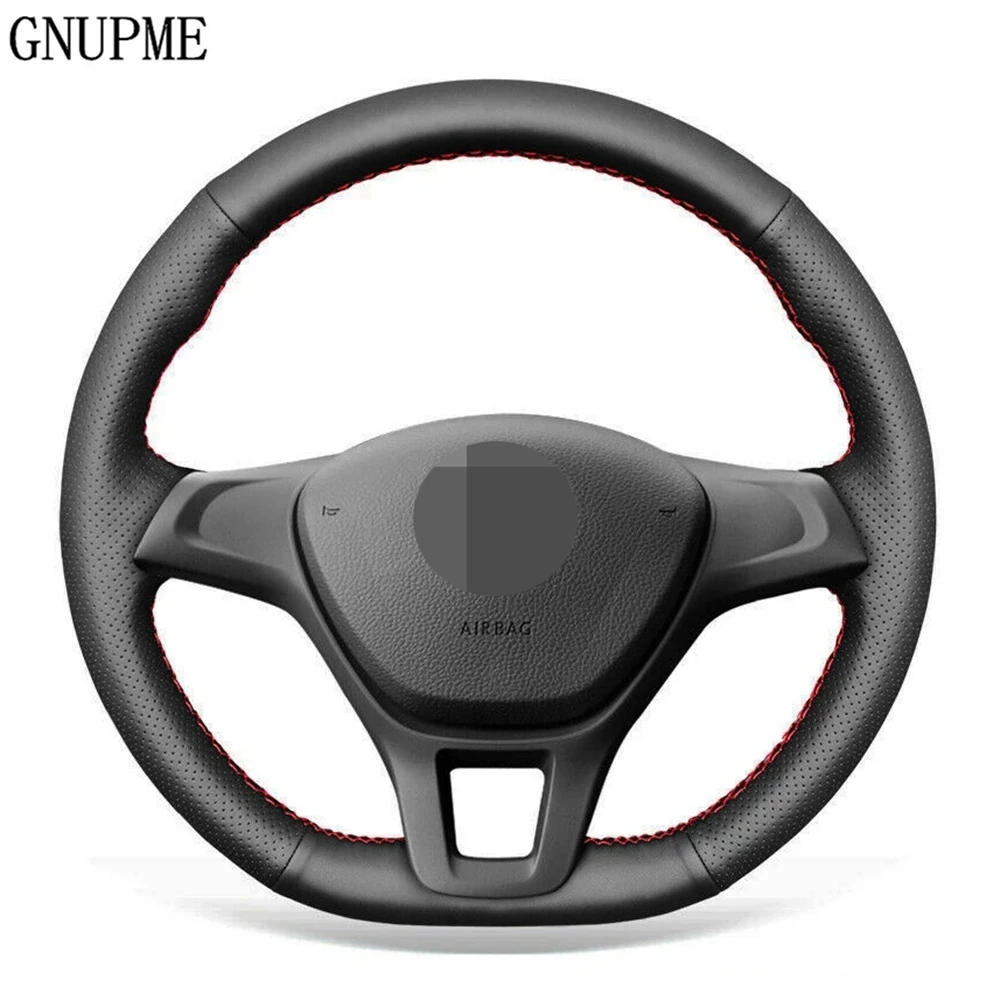 

Мягкий черный чехол на руль из натуральной кожи для Volkswagen VW Golf 7 Mk7, новинка, Polo Jetta Passat B8, автомобильные аксессуары