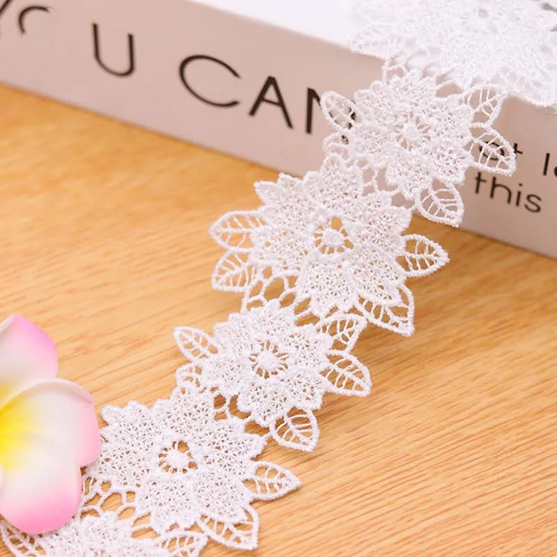 

19Yards Exquisite White Black Lace Fabric Embroidery Ribbon Lace Trim Skirt Sewing Accessories Clothing Decorative Materials
