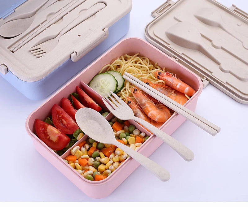 Герметичный Ланч-бокс милый креативный большой емкости Bento box для дома и офиса студенческий Портативный прочный простой детский пищевой контейнер