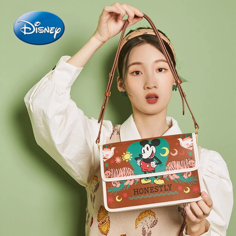 

Disney Mickey Cartoon Print Woman Shoulder Bag High Quality Handbag Tote Bag Shopping Bag 2021 Handbag Hot Sale Luxury Brand Bag