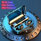 TWS Bluetooth 5,0 наушники 2000 мА ч с зарядным устройством, беспроводные наушники 9D, спортивные водонепроницаемые наушники, гарнитуры с микрофоном