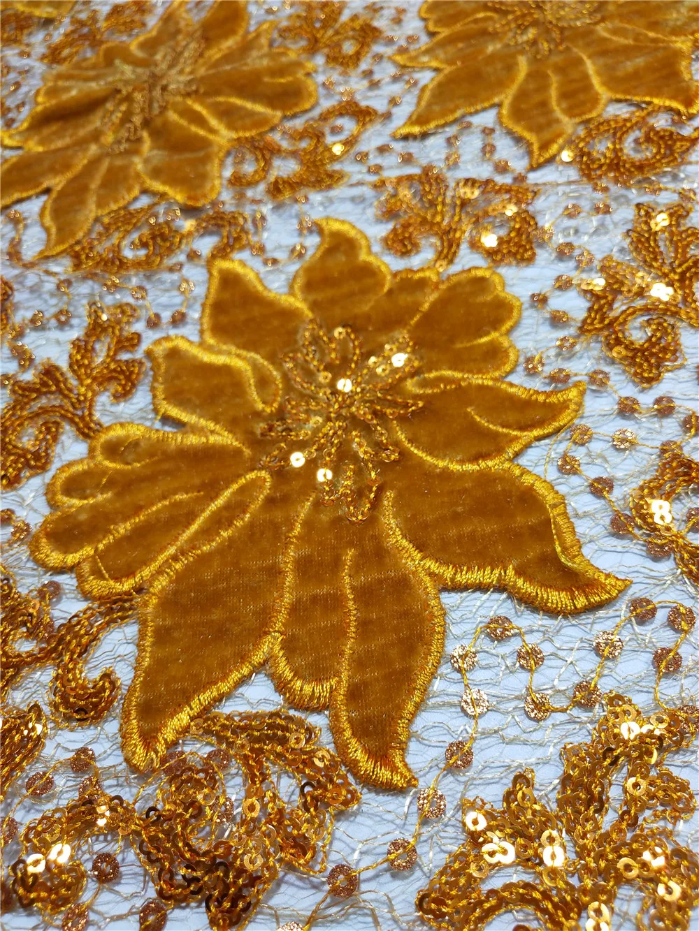 African lace fabric 5yds/pce linac velvet 3cm&5cm shiny sequins mesh fabrics women gorgeous luxury lagos party nigerian asoebi