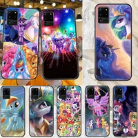 cartoob magic ponys phone case for samsung galaxy note 4 8 9 10 20 s8 s9 s10 s10e s20 plus uitra ultra black art hoesjes soft