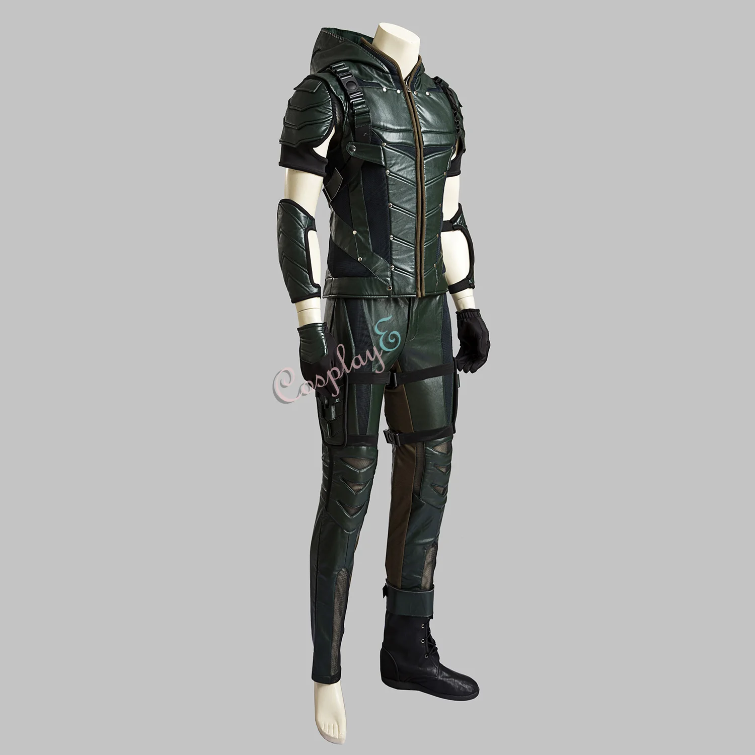 Костюм Зеленой Стрелы стрела сезон 4 Косплей Оливер Квин полный комплект|Костюмы