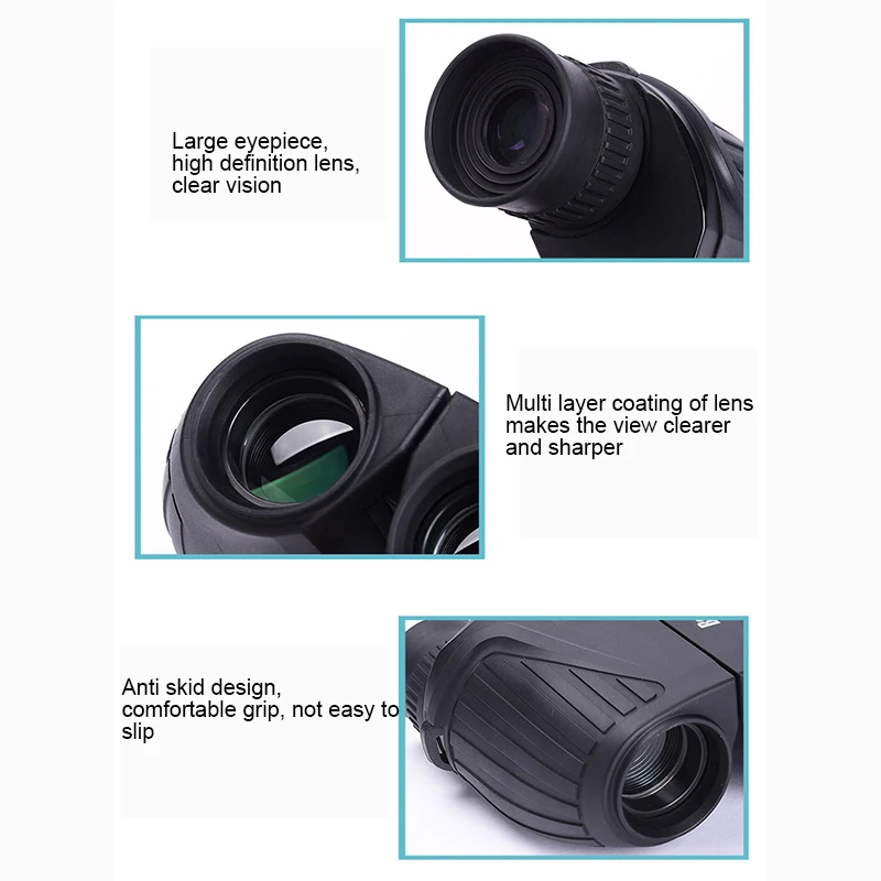 

Wholesale 12x25 Binoculars with Clear Low Light Vision Adults Kids Compact Bird Watching Binocular with BK7 Prism for Outdoor