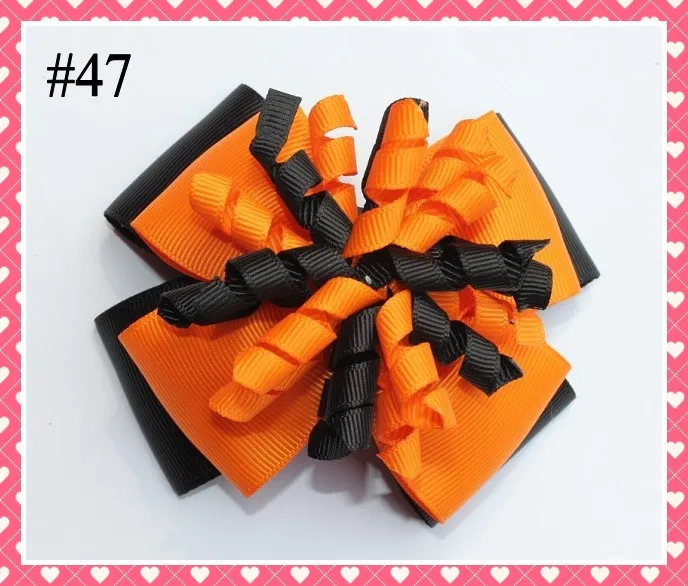 Бесплатная доставка 100 шт. Бутик для Хэллоуина банты волос на День Благодарения