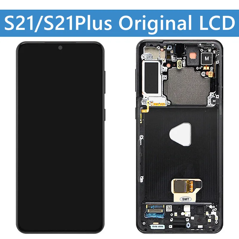 

ЖК-дисплей для Samsung S21, G990, G991, сенсорный экран, дигитайзер в сборе с рамкой для Samsung S21 Plus, ЖК-дисплей S21 +, G996, G9960, G996F