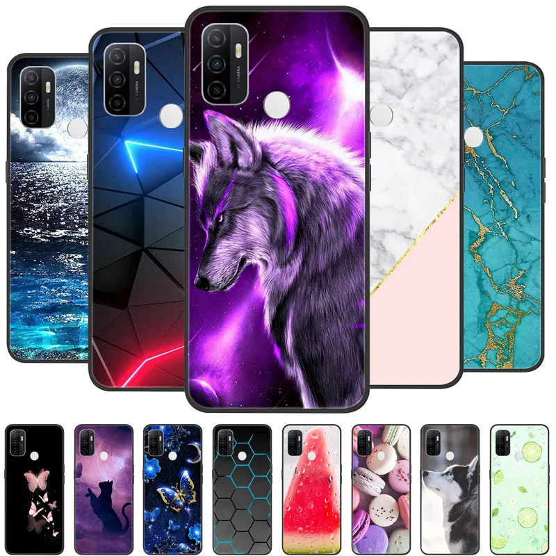 For Blackview A70 Case Cat Wolf Painted Soft Silicone Phone Cases for Blackview A70 Pro 6.517" Back Cover  For BlackviewA70 A 70