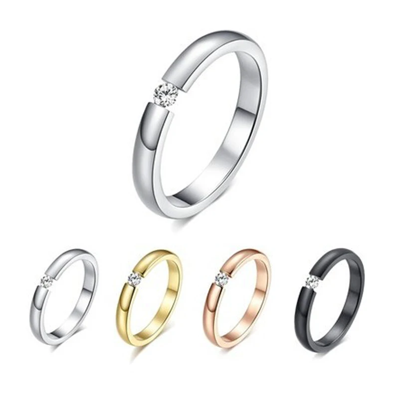 Обручальное кольцо для женщин из нержавеющей стали серебряный/золотой цвет