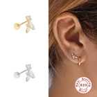 Серьги-гвоздики женские из серебра 925 пробы в богемном стиле