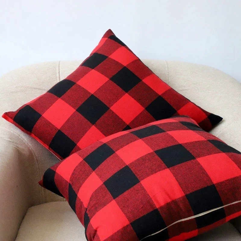 2 предмета Рождество Красного и черного цветов плед Подушка Чехол &amp 1 шт. коврик