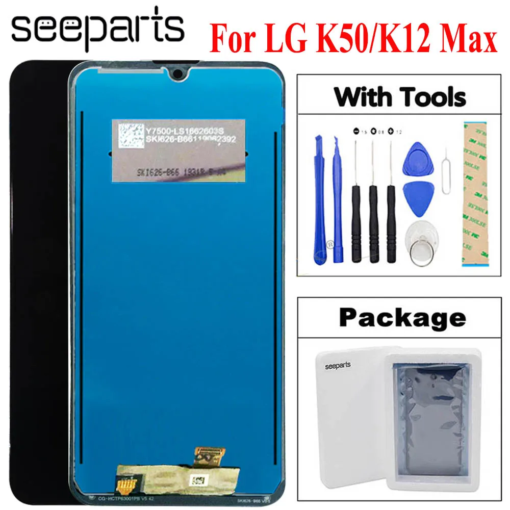ЖК экран для LG K12 Max дисплей LMX520BMW LMX520EMW дигитайзер в сборе детали k50 дисплей|Экраны