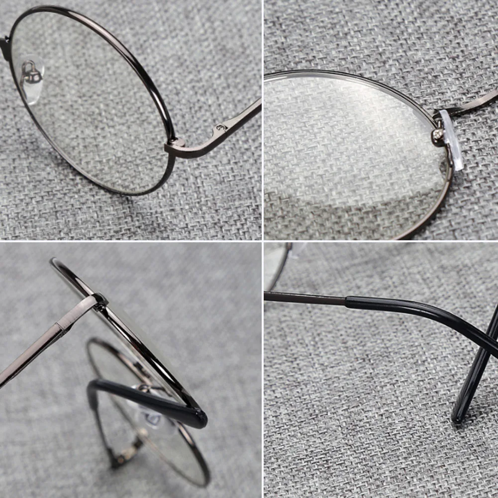 

New Fashion Unisex Metal Vintage Round Glasses Oversized Glasses Frame Optical Eyeglass Frame Oversized Round Circle Eye Glasses