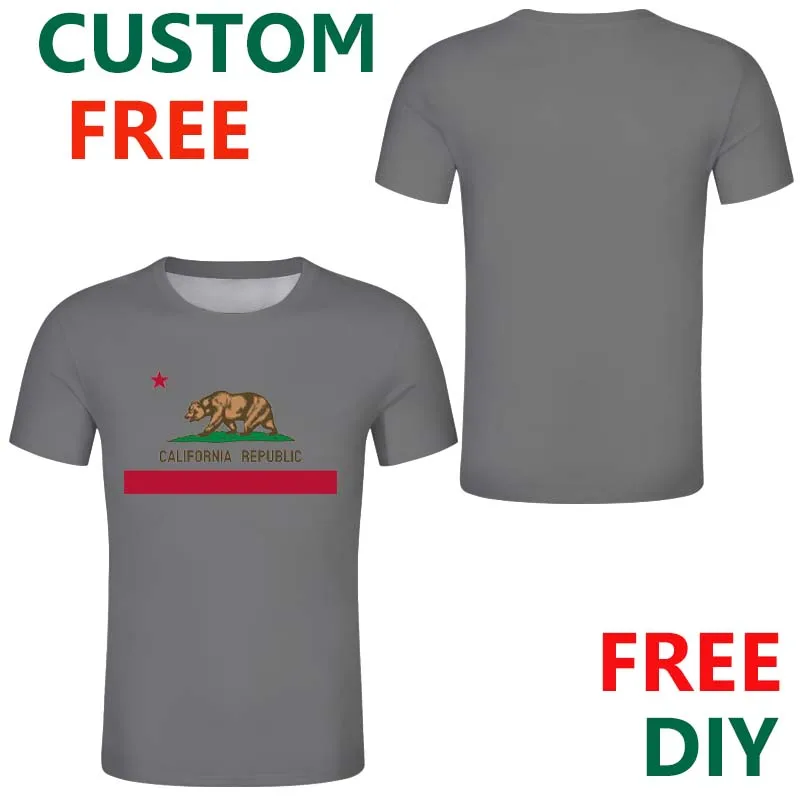 _ Мужская футболка под заказ с мультяшным медведем Лос-Анджелесом Сакраменто