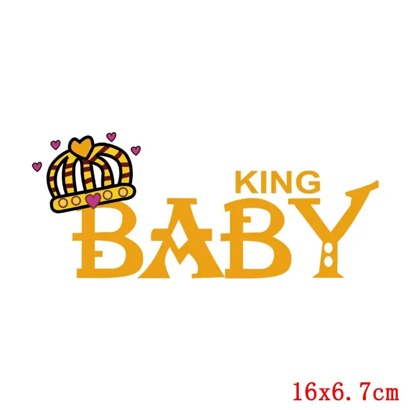Prajna King Queen Baby Iron On Transfer для семейной одежды футболка Летний стиль термо заплатки