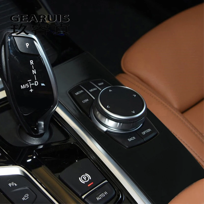 

Car Styling Button switch Knob Cover Interior Trim For BMW X3 X4 G01 G02 Auto Multimedia Buttons Panel decoration Frame Stickers